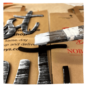 painting coffee bar sign
