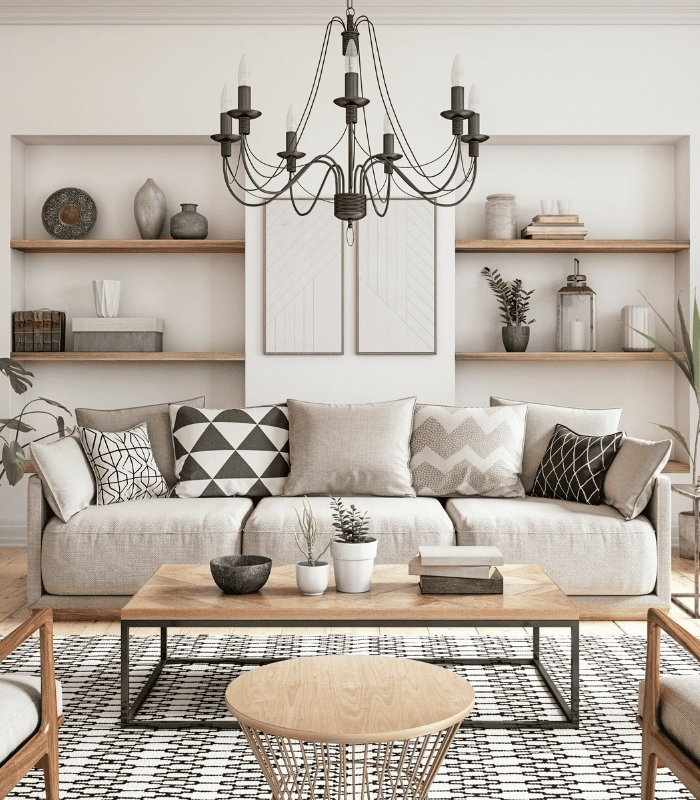living room chandelier