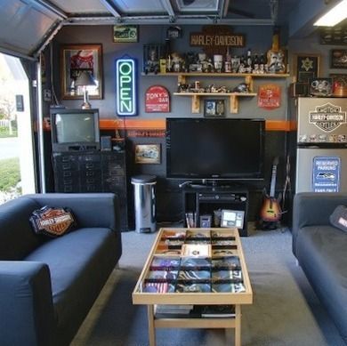 man cave in garage
