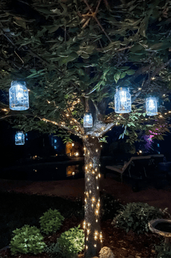 dollar store solar lights with mason jars