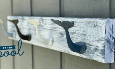 DIY Wall Mounted Pool Towel Rack